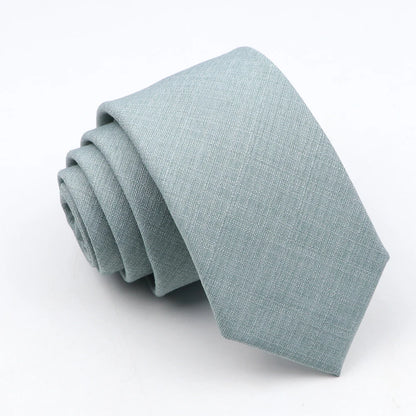 Skinny Solid Color Necktie for Casual Wedding Suit