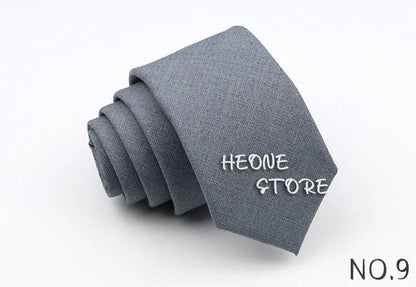 Skinny Solid Color Necktie for Casual Wedding Suit