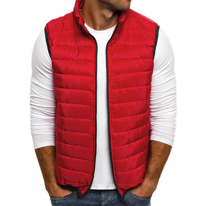Gilet sans manches rembourré en coton pour homme 5XL