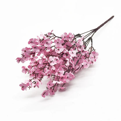 Fleurs artificielles de gypsophile en soie rose en petits bouquets