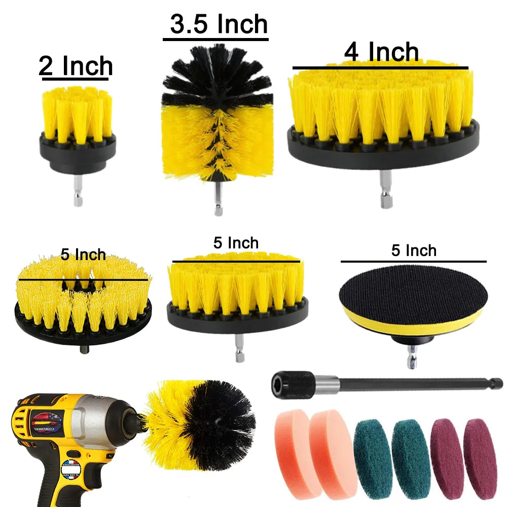 4-Piece Electric Drill Brush Kit for Household Cleaning