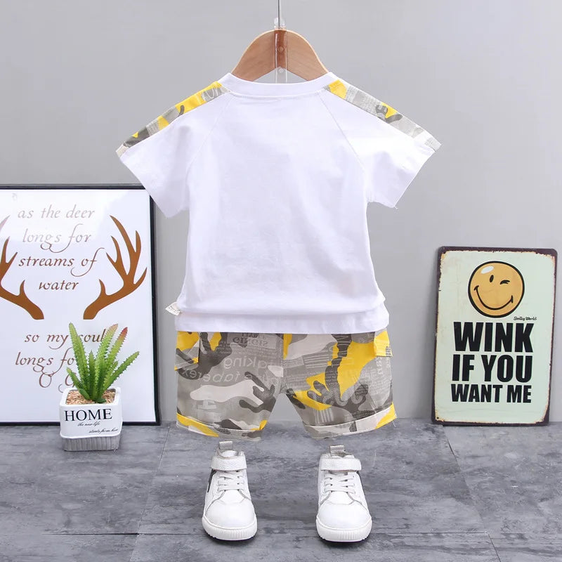 Ensemble t-shirt et short en coton pour enfants