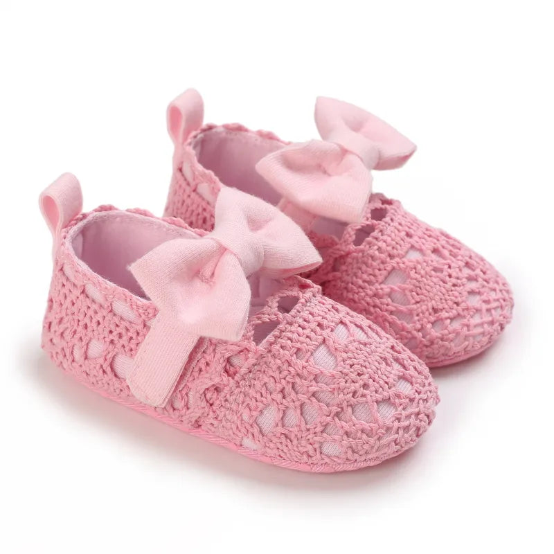 Chaussures bébé nouveau-né roses antidérapantes