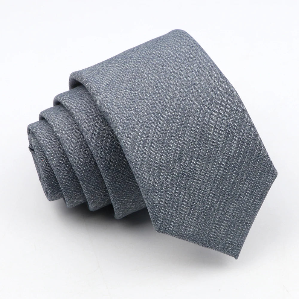 Skinny Solid Color Necktie for Casual Wedding Suit
