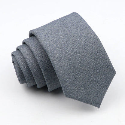 Skinny Solid Color Necktie for Casual Wedding Suit