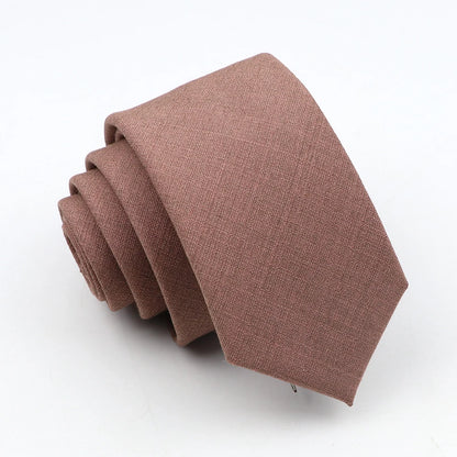 Skinny Solid Color Necktie for Casual Wedding Suit