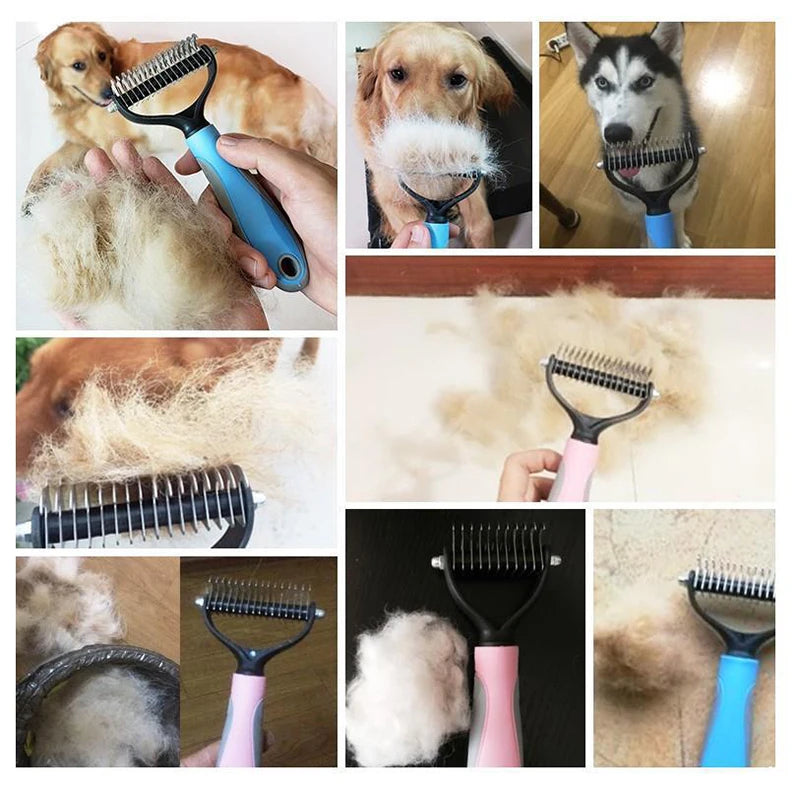 Outil de brosse de toilettage double face pour animaux de compagnie