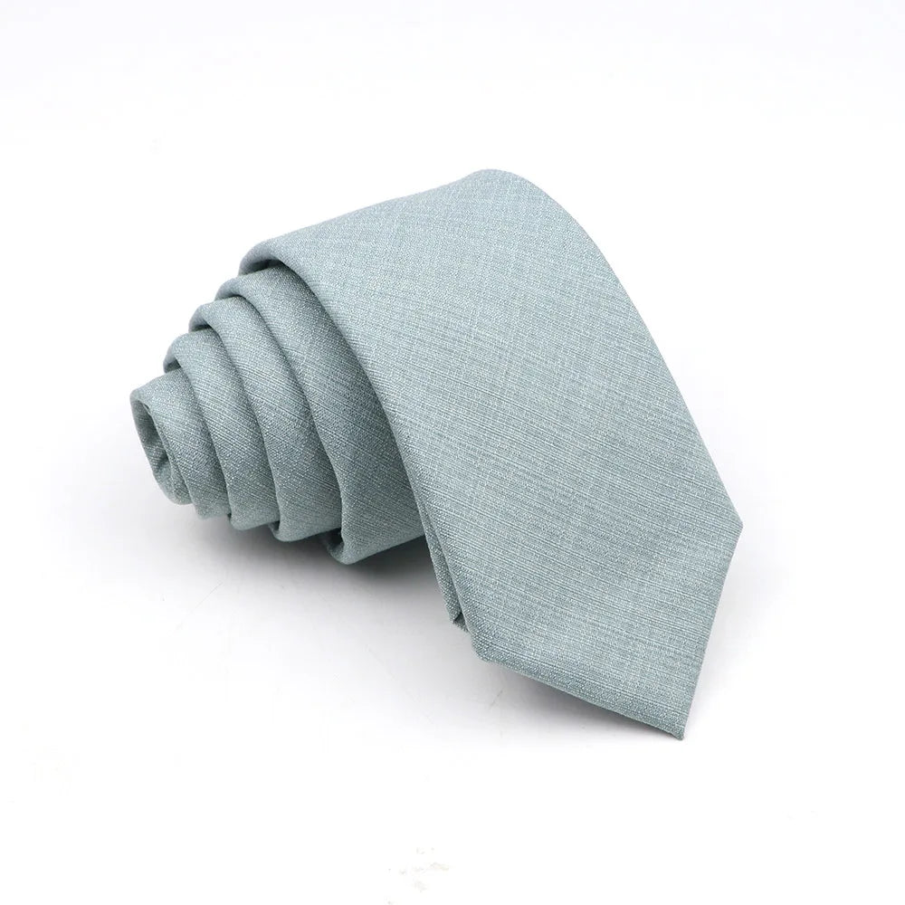 Skinny Solid Color Necktie for Casual Wedding Suit