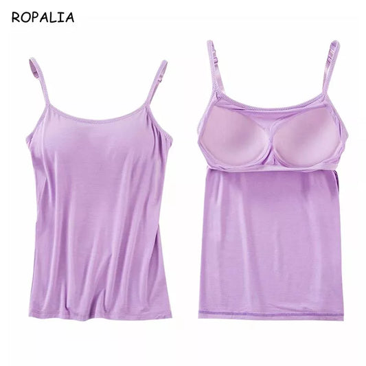 Padded Tank Top with Built-in Bra