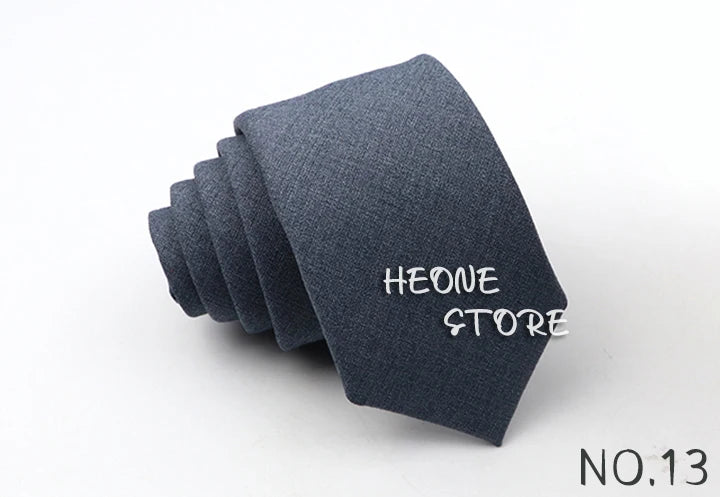 Skinny Solid Color Necktie for Casual Wedding Suit