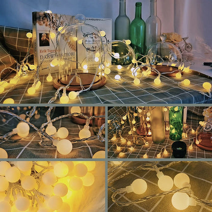 13M LED-Kugel-Lichterkette für Party &amp; Garten