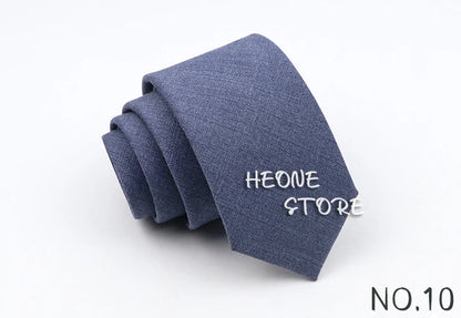 Skinny Solid Color Necktie for Casual Wedding Suit