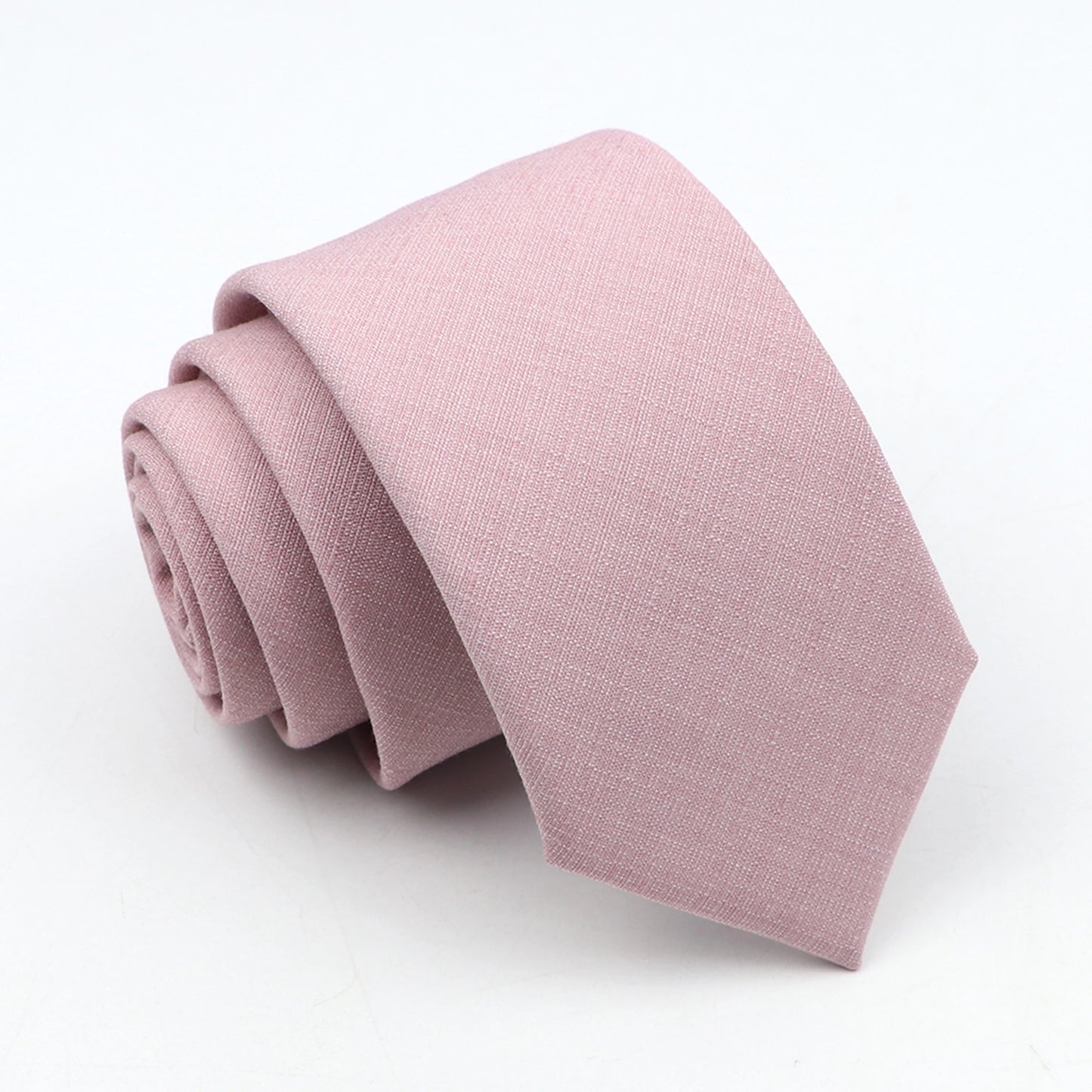 Skinny Solid Color Necktie for Casual Wedding Suit