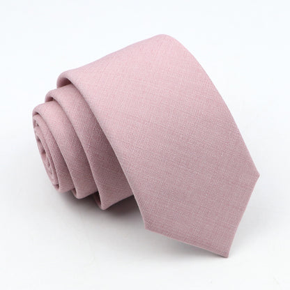 Skinny Solid Color Necktie for Casual Wedding Suit