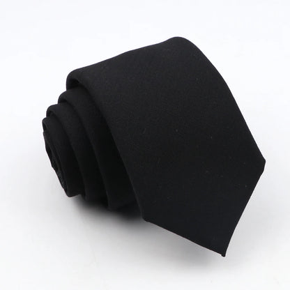 Skinny Solid Color Necktie for Casual Wedding Suit
