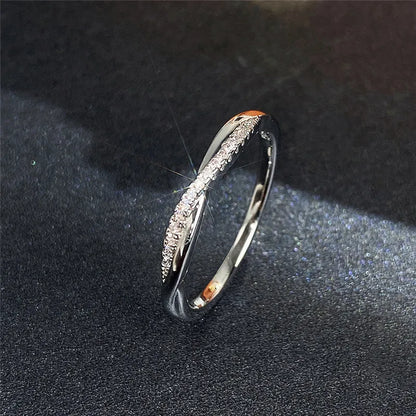 Weißer Zirkonia-Ring für Damen
