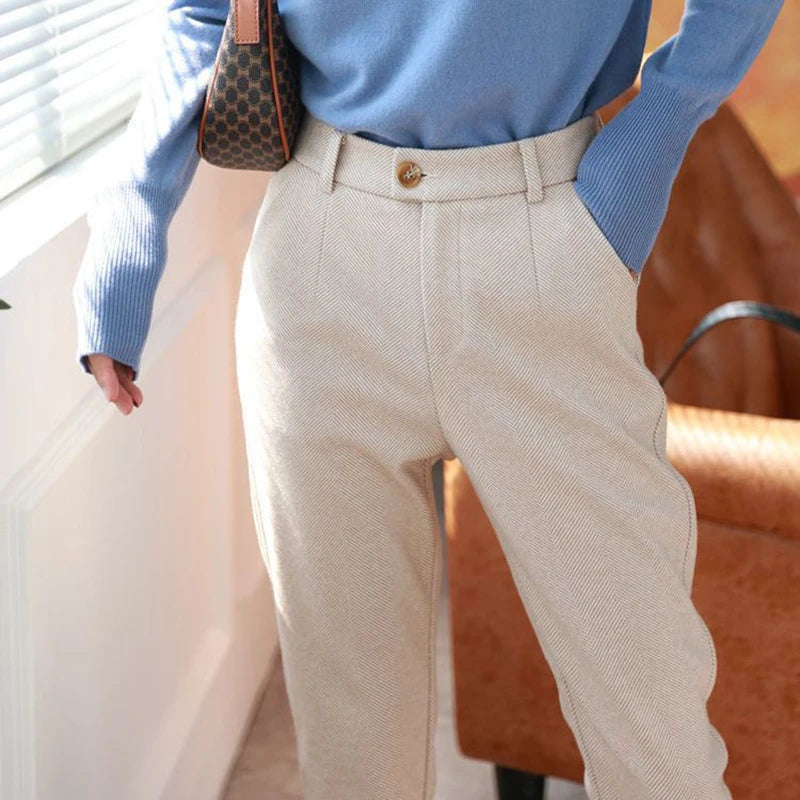 High Waist Harem Pencil Trousers - Women's Formal Pants