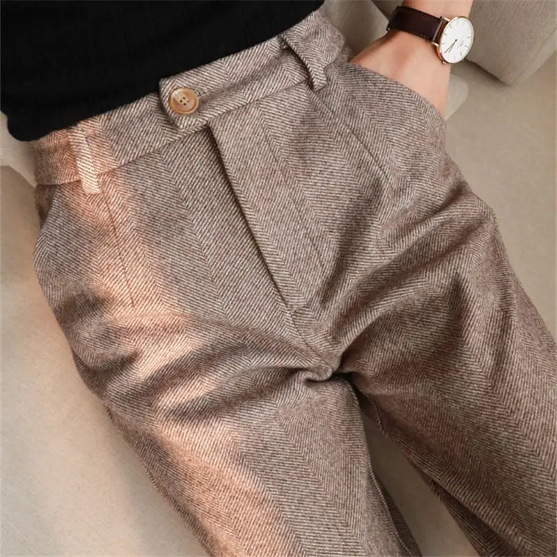 High Waist Harem Pencil Trousers - Women's Formal Pants