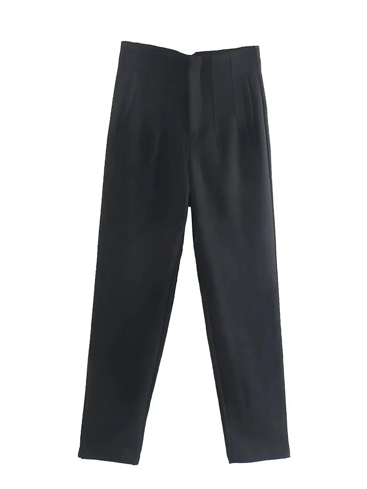 High Waist Pencil Pants with Seam Detail