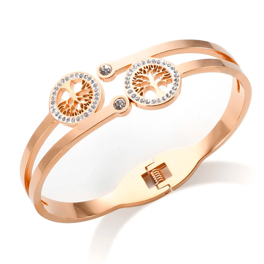 Hollow Crystal Cubic Zirconia Bracelets