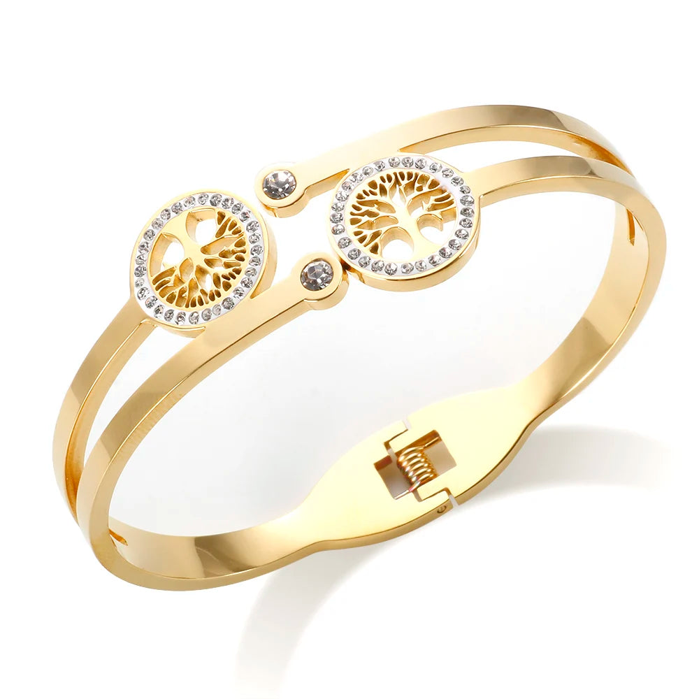 Hollow Crystal Cubic Zirconia Bracelets