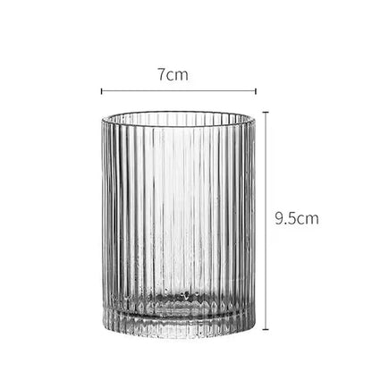 Household Coffee Juice Vertical Stripe Glass