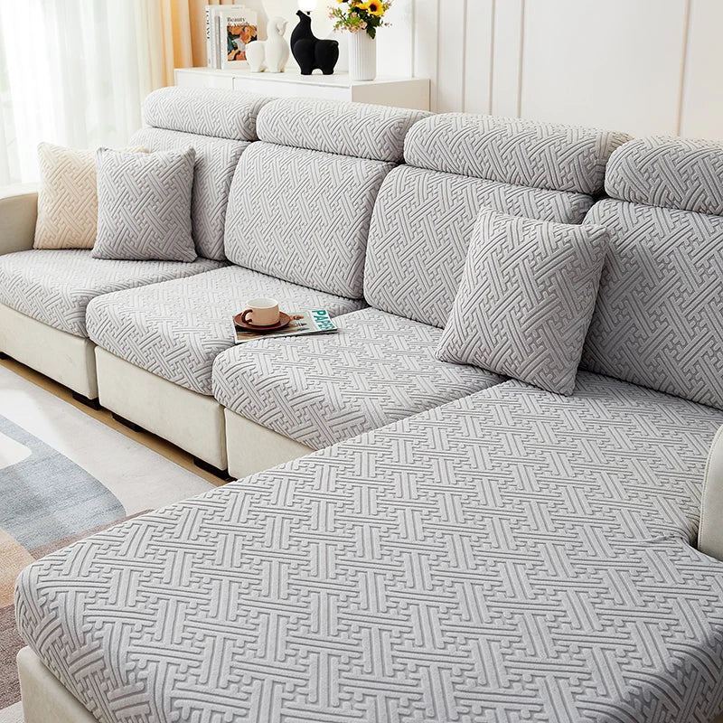 Jacquard Stretchable Thicken Sofa Seat Cover