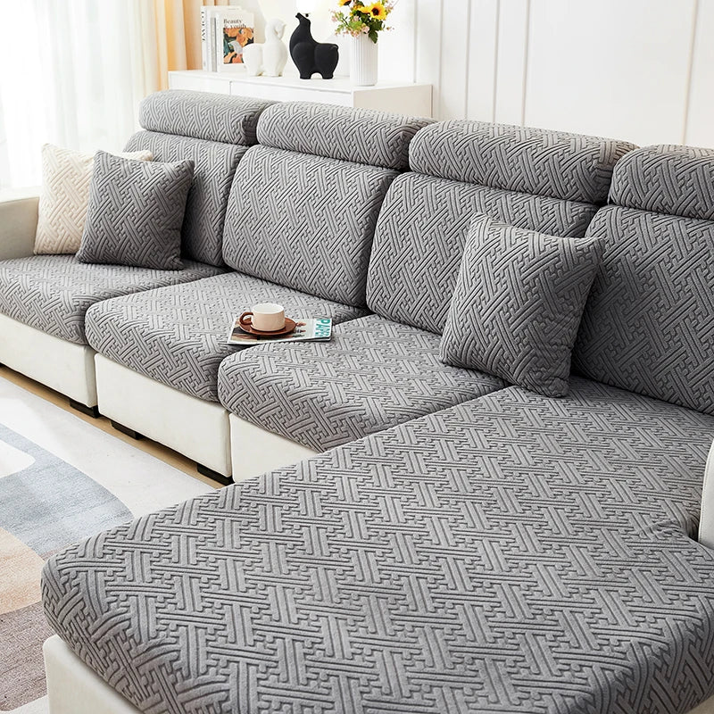 Jacquard Stretchable Thicken Sofa Seat Cover