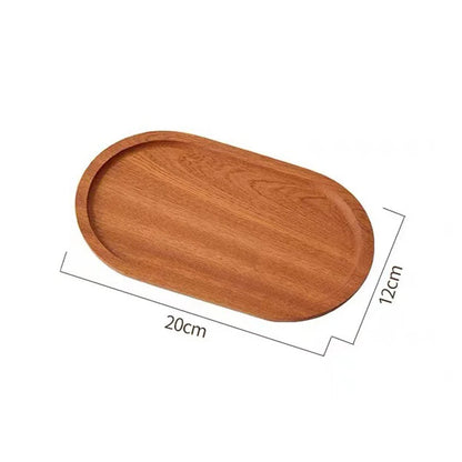 Japanese-Style Wooden Snack Plate for Tableware