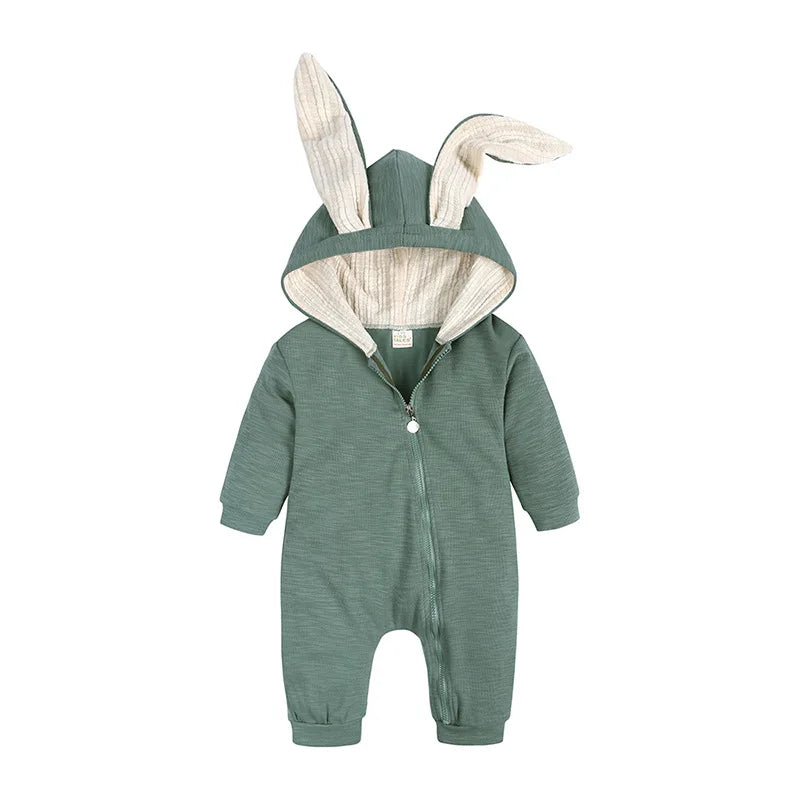 Kid's Long Sleeve Animal Shape Cotton Rompers