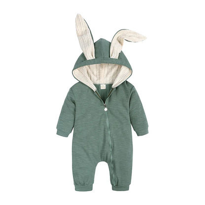 Kid's Long Sleeve Animal Shape Cotton Rompers
