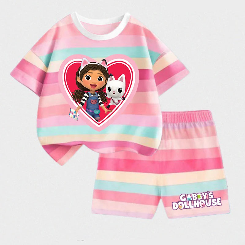 Kid's Printed Short Sleeve Cloth Set