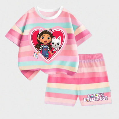 Kid's Printed Short Sleeve Cloth Set
