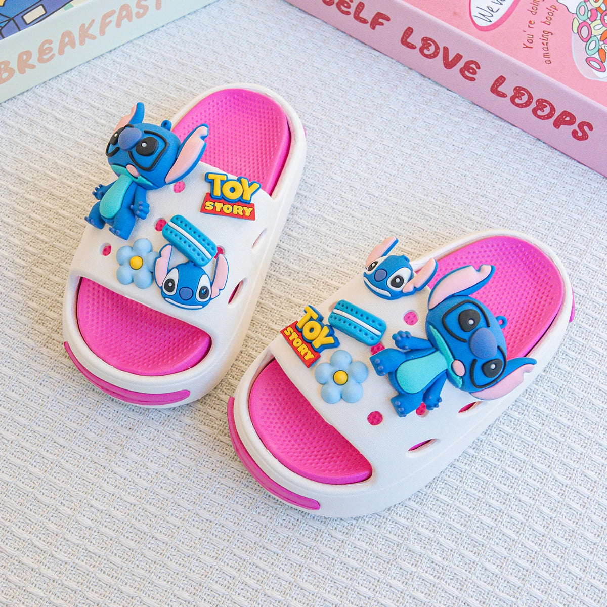 Kid's Cartoon Stitch Double Soft-Soled Non-Slip Shoes