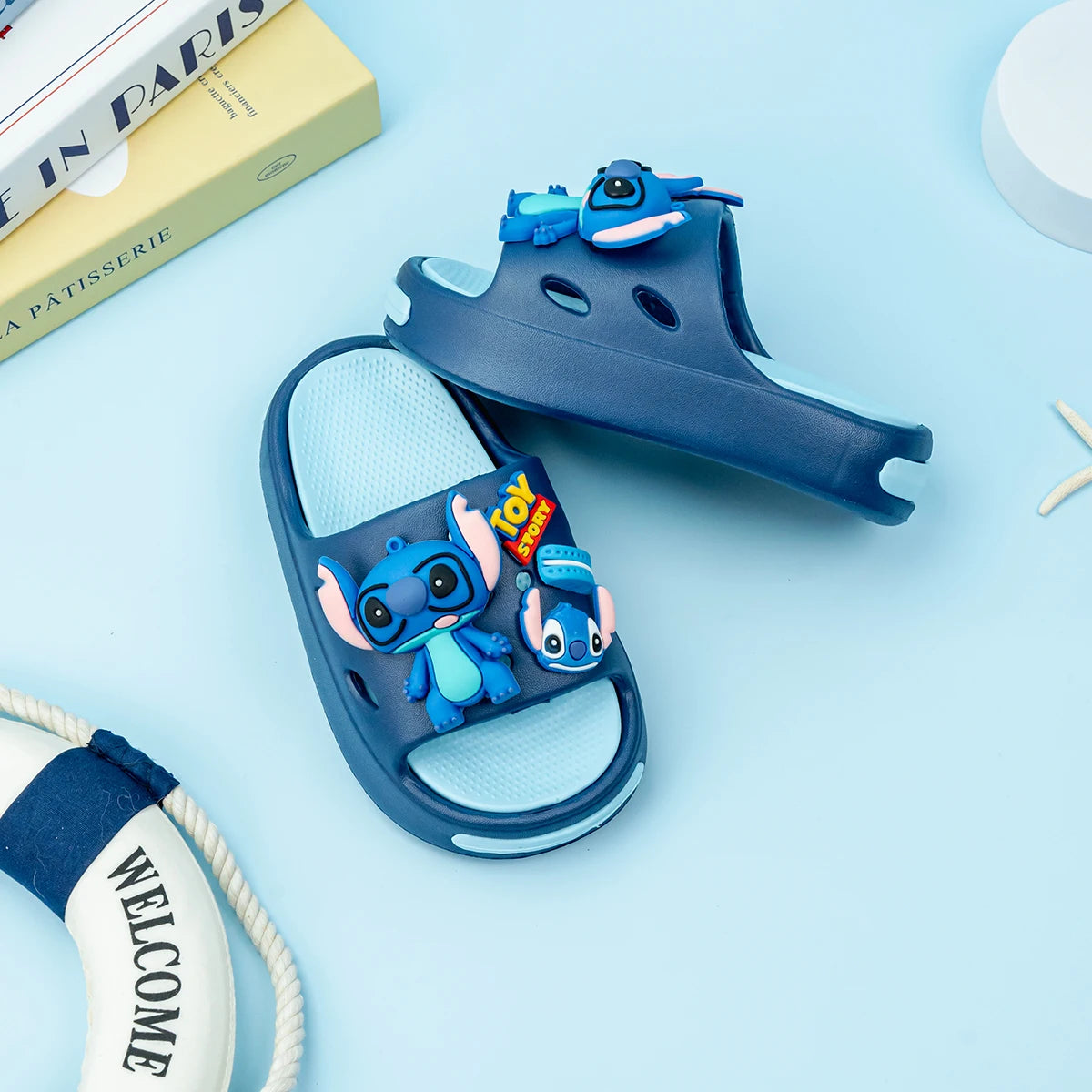 Kid's Cartoon Stitch Double Soft-Soled Non-Slip Shoes