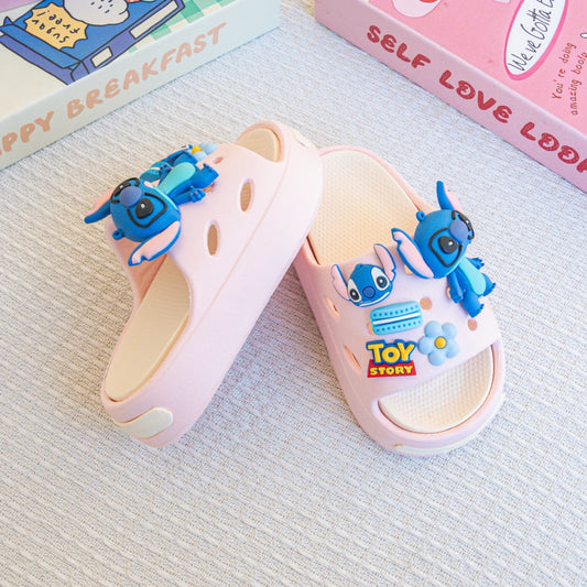 Kid's Cartoon Stitch Double Soft-Soled Non-Slip Shoes