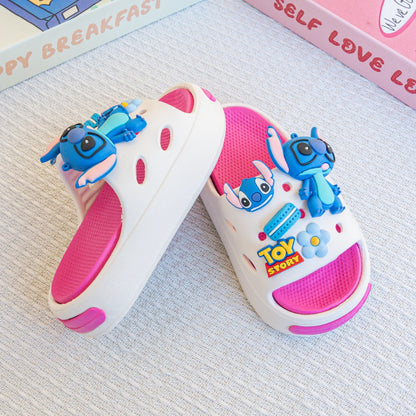 Kid's Cartoon Stitch Double Soft-Soled Non-Slip Shoes