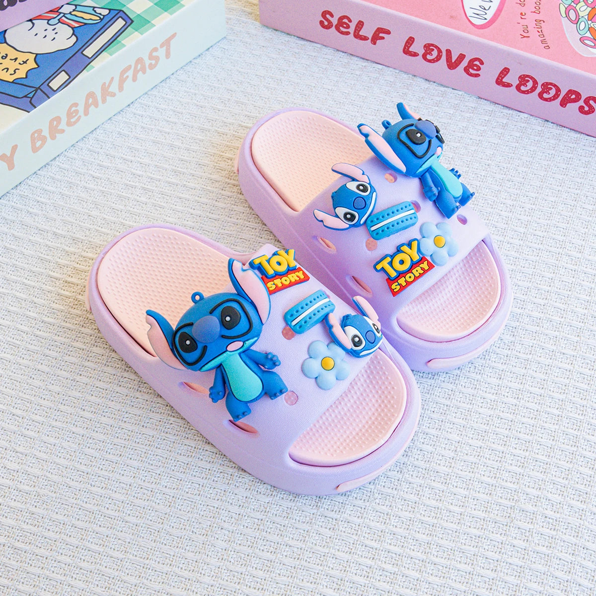 Kid's Cartoon Stitch Double Soft-Soled Non-Slip Shoes