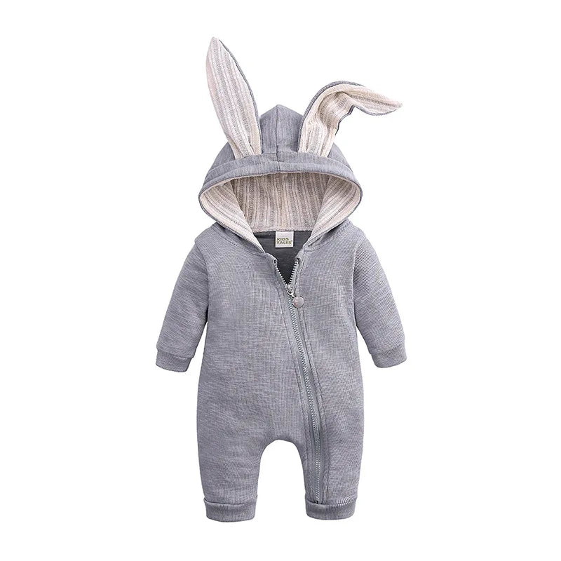 Kid's Long Sleeve Animal Shape Cotton Rompers