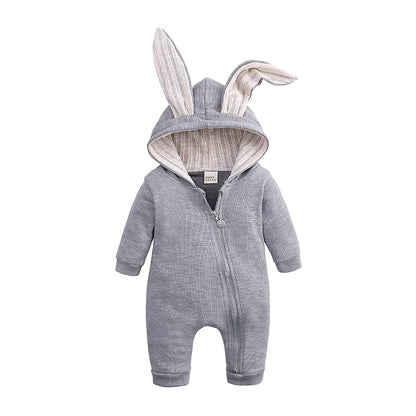 Kid's Long Sleeve Animal Shape Cotton Rompers