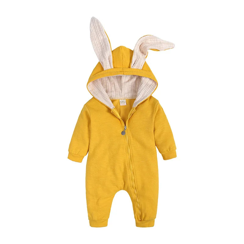 Kid's Long Sleeve Animal Shape Cotton Rompers