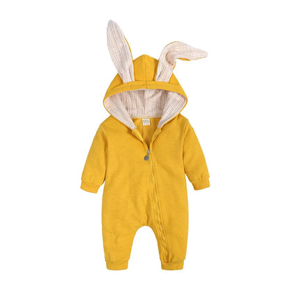 Kid's Long Sleeve Animal Shape Cotton Rompers
