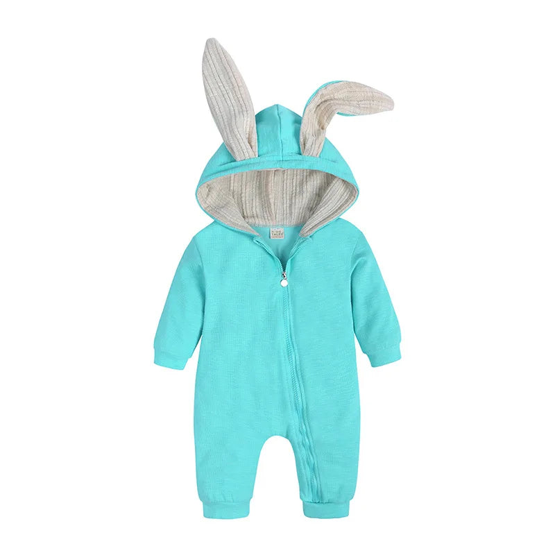 Kid's Long Sleeve Animal Shape Cotton Rompers