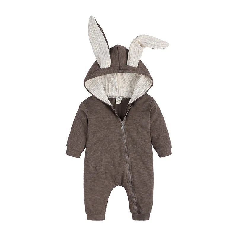 Kid's Long Sleeve Animal Shape Cotton Rompers