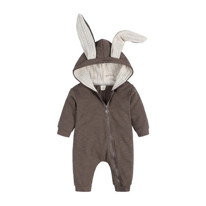 Kid's Long Sleeve Animal Shape Cotton Rompers