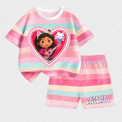 Kid's Printed Short Sleeve Clothes Set