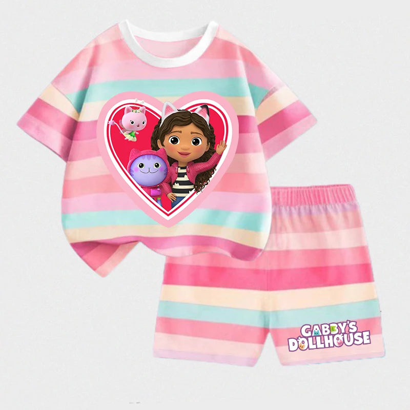 Kid's Printed Short Sleeve Cloth Set