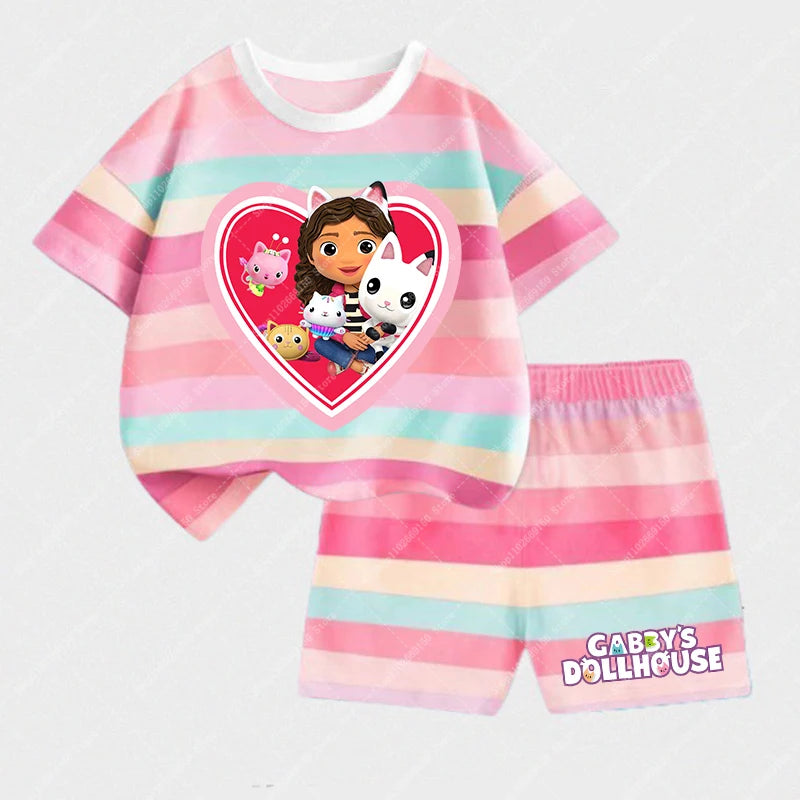 Kid's Printed Short Sleeve Cloth Set
