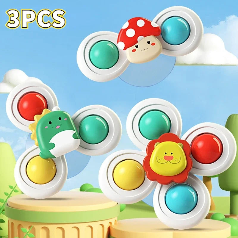 Kids Bath Toys - Cartoon Rattles Fidget Spinner