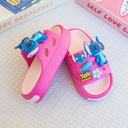 Kid's Cartoon Stitch Double Soft-Soled Non-Slip Shoes